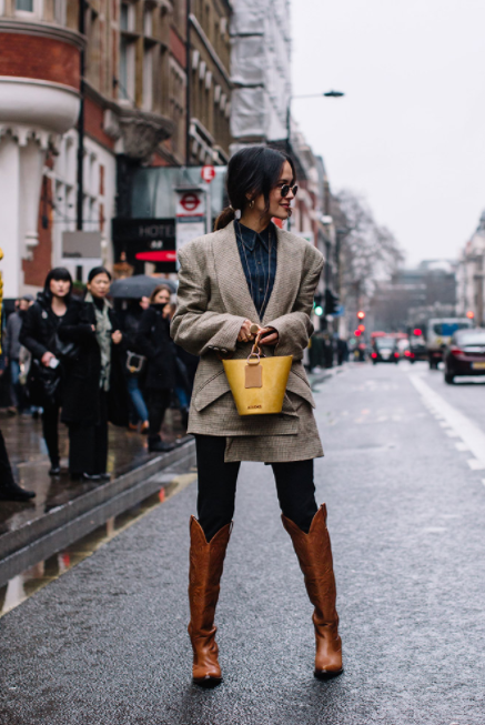 street-style-fashion-week-londres-look-botas-country